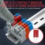 25 Piezas de Puentes Enchufables FBS 2-5 3030161, Conectores de Terminales de Carril DIN PT2.5, Conector de Bloque FBS, FBS 2-5
