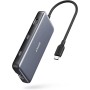 Anker 555 USB-C Hub (8 en 1) PowerExpand Adapter, 100W Power Delivery, 4K 60Hz HDMI, 10Gbps USB-C & 2 Puertos USB-A,Puerto