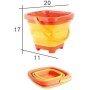 WINBST Cubo de Playa Plegable, Cubo de Cubo Cubos de Arena Cubo Plegable de Silicona, para niños Juego de Playa Equipo de