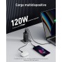 Anker Cargador USB C 737 (GaNPrime 120W), Cargador rápido y Compacto de 3 Puertos para MacBook Pro/Air, iPad Pro, Samsung Galaxy