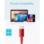 Anker cable usb c, paquete de 2 cable USB-C a USB-A, Cable usb 2.0 de Nylon, para iPhone 16, 16 Plus, 16 Pro, 16 Pro Max,