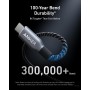 Anker Prime Cable USB-C a USB-C, Cable USB-C de Carga Rápida de 240 W y 6 Pies, Nailon Trenzado Reciclado de Alta Durabilidad