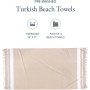 LANE LINEN Toalla de playa 100% algodón con bolsa, 6 toallas de gran tamaño de 39 x 71 pulgadas, absorbente de piscina, extra