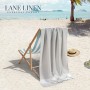 LANE LINEN Toalla de playa 100% algodón con bolsa, 6 toallas de gran tamaño de 39 x 71 pulgadas, absorbente de piscina, extra