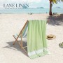 LANE LINEN Toalla de playa 100% algodón con bolsa, 6 toallas de gran tamaño de 39 x 71 pulgadas, absorbente de piscina, extra