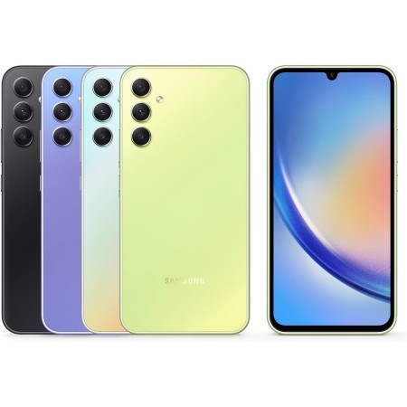 SAMSUNG Galaxy A34 5G (256GB, 8 GB de RAM) + Funda - Smartphone Android Color Violeta, Pantalla Super AMOLED de 6,6 Pulgadas,