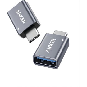 Anker Adaptador USB C (paquete de 2), adaptador USB C a USB de alta velocidad de transferencia de datos, adaptador USB-C a USB