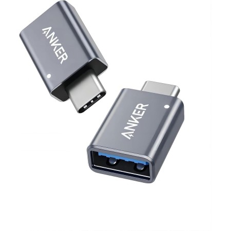 Anker Adaptador USB C (paquete de 2), adaptador USB C a USB de alta velocidad de transferencia de datos, adaptador USB-C a USB
