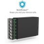 Anker Cargador USB, PowerPort 6 USB 60W de 6 Puertos, Cargador de sobremesa de tamaño Familiar con tecnología PowerIQ, para