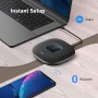 Anker Manos Libres con Bluetooth PowerConf S3 con 6 micrófonos, captación de Voz Mejorada, Tiempo de Llamada de 24 h, Control de