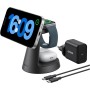 Anker MagGo Cargador Inalámbrico iPhone 3 en 1 con MagSafe 15W(Soporte de Carga), Cargador Magnético con Certificación Qi2, para