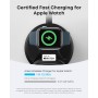 Anker MagGo Cargador Inalámbrico iPhone 3 en 1 con MagSafe 15W(Soporte de Carga), Cargador Magnético con Certificación Qi2, para