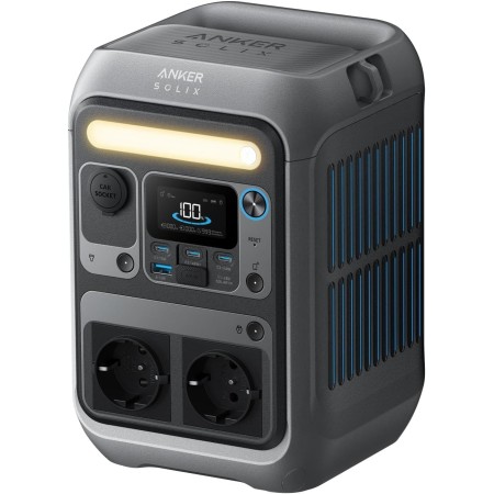 Anker SOLIX C300 Portable Power Station, batería LiFePO4 de 288 Wh, generador solar de 300 W (sobrecarga de 600 W), carga rápida