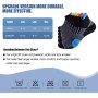 Niofind Calcetines Tobilleros Hombre Mujer, Cortos Transpirables para Deporte, Running, Ciclismo, Algodón 6 Pares 43-46 37-42