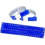 iboo - 100 Pulseras de Plástico Vinilo verde neón para Eventos Festivales – Ideal para la seguridad - 25 x 1,6 cm