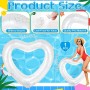 Flotador Hinchable en Forma de corazón, Anillos de natación inflables, 120 cm de diámetro Anillo de natación Transparente, para