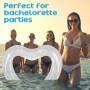 Flotador Hinchable en Forma de corazón, Anillos de natación inflables, 120 cm de diámetro Anillo de natación Transparente, para