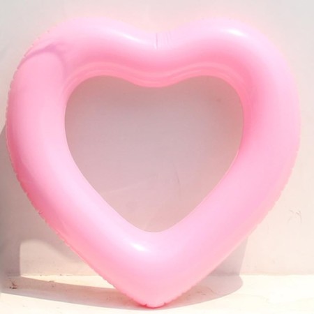 Flotador Hinchable en Forma de corazón, Anillos de natación inflables, 120 cm de diámetro Anillo de natación Transparente, para