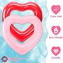 Flotador Hinchable en Forma de corazón, Anillos de natación inflables, 120 cm de diámetro Anillo de natación Transparente, para