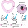 Flotador Hinchable en Forma de corazón, Anillos de natación inflables, 120 cm de diámetro Anillo de natación Transparente, para
