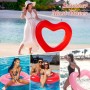 Flotador Hinchable en Forma de corazón, Anillos de natación inflables, 120 cm de diámetro Anillo de natación Transparente, para
