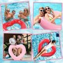 Flotador Hinchable en Forma de corazón, Anillos de natación inflables, 120 cm de diámetro Anillo de natación Transparente, para