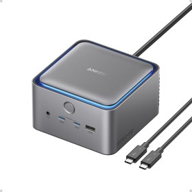 Anker Prime TB5 Docking Station, 14 Ports Thunderbolt 5 Docking Station with 140W MAX Charging, 120Gbps MAX Transfer Ambient LED
