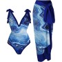 uxxnjfg Bañador Natacion Conjunto Mujer Vestir Dos Piezas Verano Sexy Reductores Barriga Swimsuit Estampado Flores Bañador