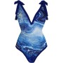 uxxnjfg Bañador Natacion Conjunto Mujer Vestir Dos Piezas Verano Sexy Reductores Barriga Swimsuit Estampado Flores Bañador