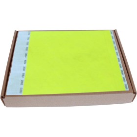 MP - Tyvek Pulseras 1000 unidades para Eventos, Color Amarillo