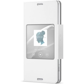 Sony SCR26 - Funda para móvil Sony Xperia Z3 Compact (con función ventana), blanco