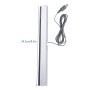 Barra de sensores para Wii, Barra de sensores de Rayos Infrarrojos con Cable Receptor con Cable y Soporte para Consola Wii