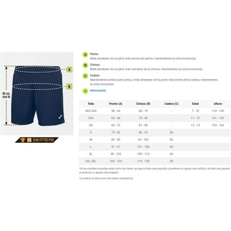 Joma - Short Deportivo Hombre , 6XS - 3XL - Bolsillos y Cintura Elástica con Cordón - Drive