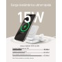 Anker MagGo Cargador Inalámbrico iPhone 3 en 1 con MagSafe 15W, Cargador Magsafe Soporte de Carga Certificado Qi2, iPhone