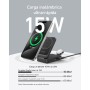 Anker MagGo Cargador Inalámbrico iPhone 3 en 1 con MagSafe 15W, Cargador Magsafe Soporte de Carga Certificado Qi2, iPhone