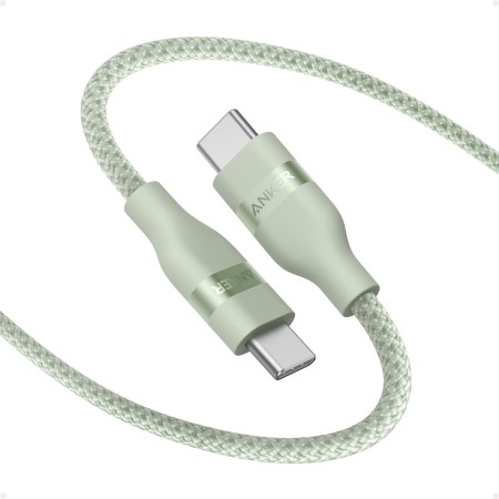 Anker Cable USB C a USB C Trenzado Reciclado de 240 W, Cable de Carga Rápida con Cargador de Tipo C para iPhone 16/16 Pro/16