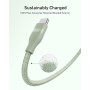 Anker Cable USB C a USB C Trenzado Reciclado de 240 W, Cable de Carga Rápida con Cargador de Tipo C para iPhone 16/16 Pro/16
