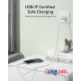Anker Cable USB C a USB C Trenzado Reciclado de 240 W, Cable de Carga Rápida con Cargador de Tipo C para iPhone 16/16 Pro/16