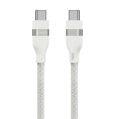 Anker Cable USB C a USB C Trenzado Reciclado de 240 W, Cable de Carga Rápida con Cargador de Tipo C para iPhone 16/16 Pro/16