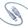 Anker Cable USB C a USB C Trenzado Reciclado de 240 W, Cable de Carga Rápida con Cargador de Tipo C para iPhone 16/16 Pro/16
