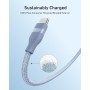 Anker Cable USB C a USB C Trenzado Reciclado de 240 W, Cable de Carga Rápida con Cargador de Tipo C para iPhone 16/16 Pro/16