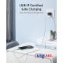 Anker Cable USB C a USB C Trenzado Reciclado de 240 W, Cable de Carga Rápida con Cargador de Tipo C para iPhone 16/16 Pro/16