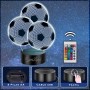 YverLand Lamparita LED con forma de 3 balones de fútbol, 16 colores y mando a distancia. Decoración deportiva para dormitorios y
