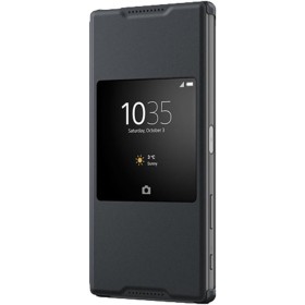 Sony SCR42 - Cubierta de diseño con ventana para Xperia Z5, color negro