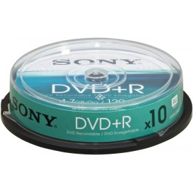 Sony 10DPR120BSP - Disco DVD+R, 16x, pack de 10