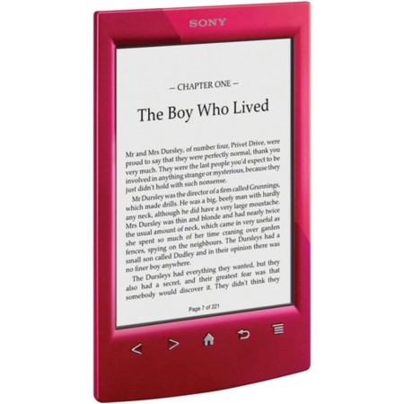 Sony Lector (PRS-T2/RC). Rot: Lector de Libros electrónicos Leichter con Pantalla táctil IR, W-LAN, Libro electrónico Integrado.