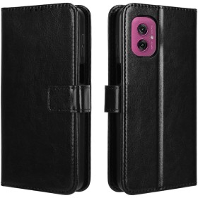 Heioloo Funda para Moto G55 Carcasa PU Cuero Magnética con Soporte y Cartera para Tarjetas [Anti-arañazos] [Protección Completa]