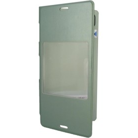 Sony SCR24 - Funda para móvil Sony Xperia Z3 (con función ventana), verde