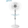 Orbegozo SF 0148 Standing Fan, 50 W, 3 Ventilation Speeds, Oscillating, Height Adjustable, Quiet, Safety Grate, Blade Size 40