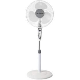 Orbegozo SF 0147 Standing Fan 50 W 3 Ventilation Speeds Oscillating Height Adjustable Quiet Safety Grille Blade Size 40 cm White